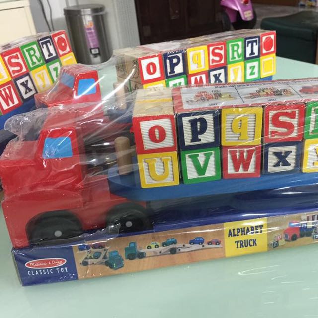 Melissa /& Doug Wooden Alphabet Truck