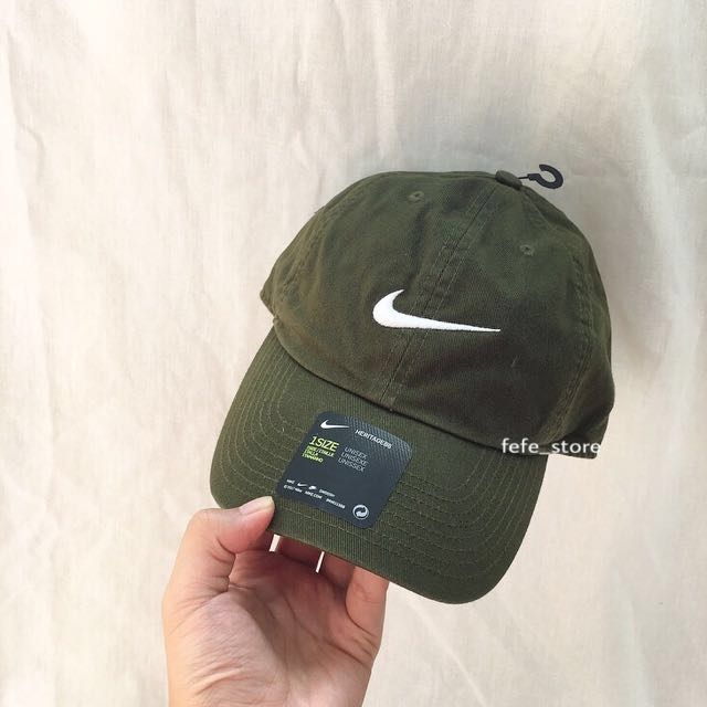 nike swoosh cap khaki