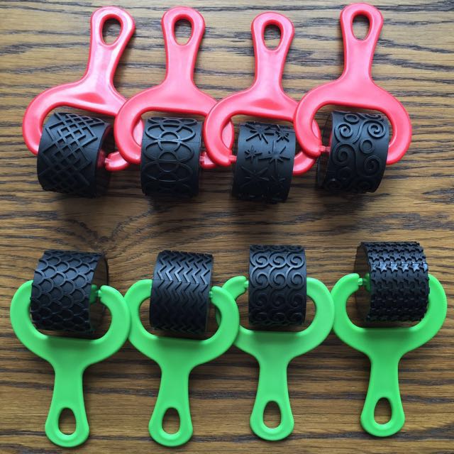 Playdough tools Rolling Pins Textured Art, Babies & Kids on Carousell