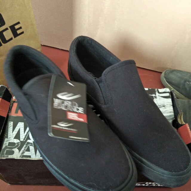 world balance slip on black
