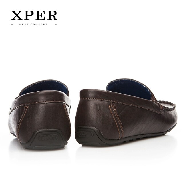 XPER Brand NEW Fashion Men Flats Shoes Hand Made Breathable Slip on Mocassins Men Loafers Brown Big Size