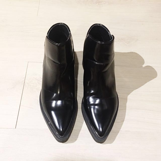 ZARA Black pointed Boots, Women's 