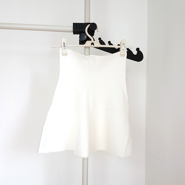 zara white knit dress