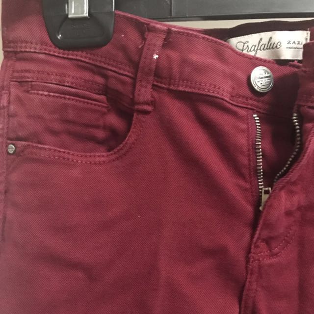 wine coloured jeans