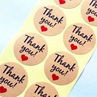 50pcs of Thank You Sticker for Gift Decoration