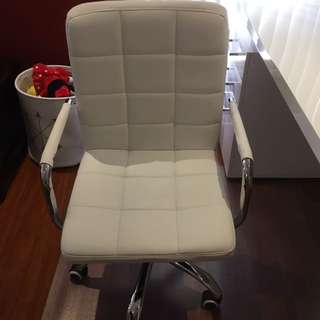 White Desk Chair, office chair.