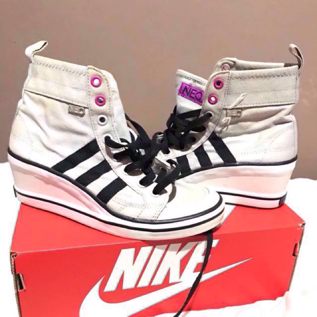 adidas womens high top wedge sneakers
