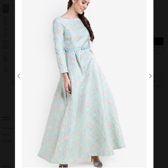jacquard fit & flare dress