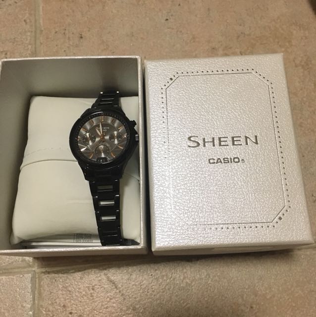 Casio Sheen Black bracelet watch