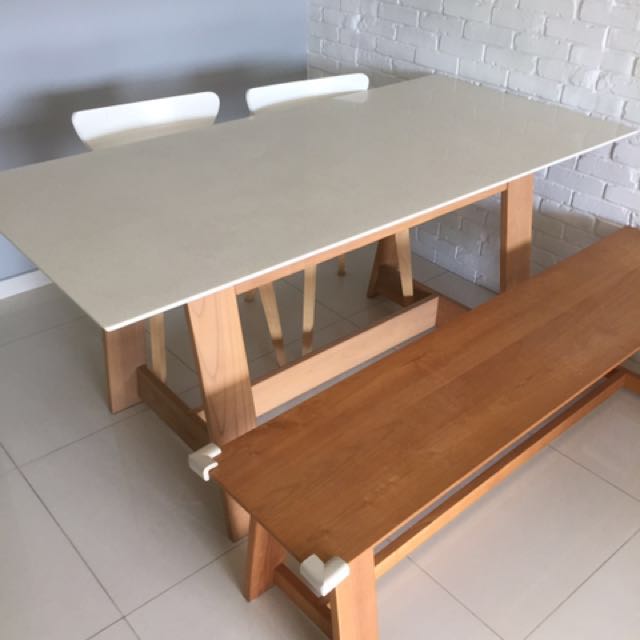 Cellini Quart Stone Dining Table Set Home Furniture Photo