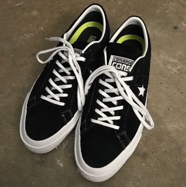 converse one star hairy suede black 