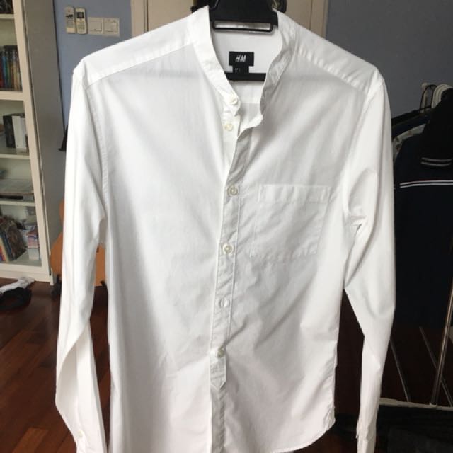 No collar clearance dress shirt h m