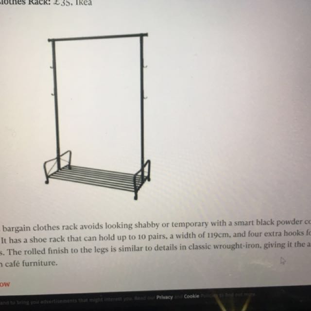 Ikea Portis Clothes Rack Furniture Shelves Drawers On Carousell