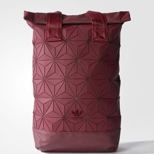 INSTOCK Authentic Adidas Issey Miyake 3D Rolltop Backpack In Wine