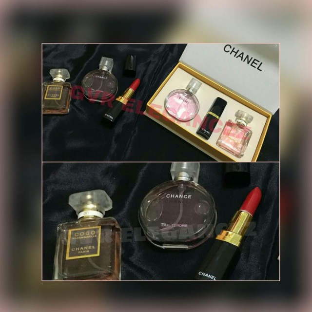 Chanel perfume 2025 and lipstick set