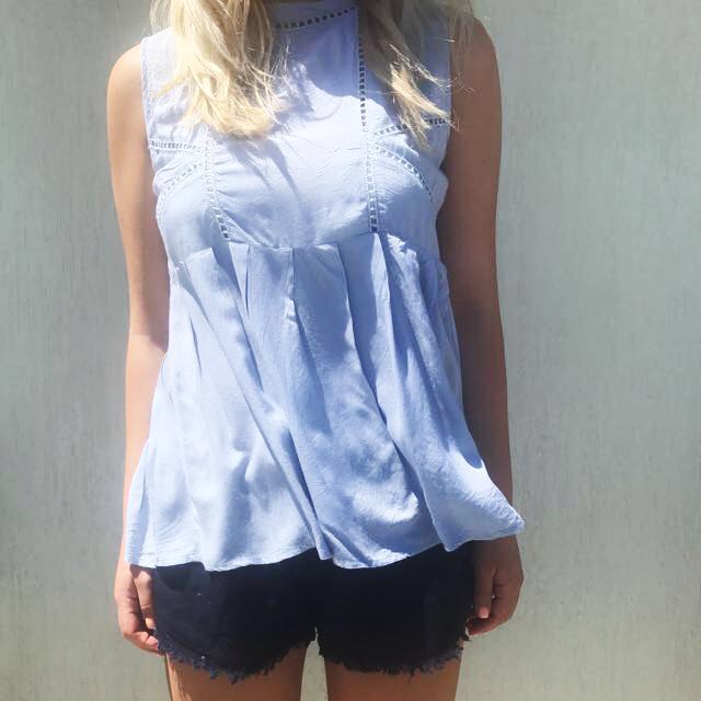 Lilya Baba Top Summery Blue Women S Fashion Clothes On Carousell