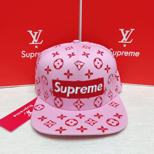 Louis Vuitton Supreme Cap (Category: Luxury Accessories) located in Manila. Submitted by mylittlewardrobe88 (Listing ID 136900067, Image 3). Description: Authentic grade Louis Vuitton Supreme Cap With box and receipt Available colors: Navy Blue, Pink, White and Red .