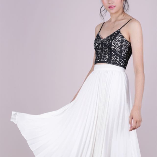 white midi skirt outfit