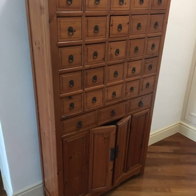 Chinese Apothecary Cabinet Furniture Shelves Drawers On Carousell
