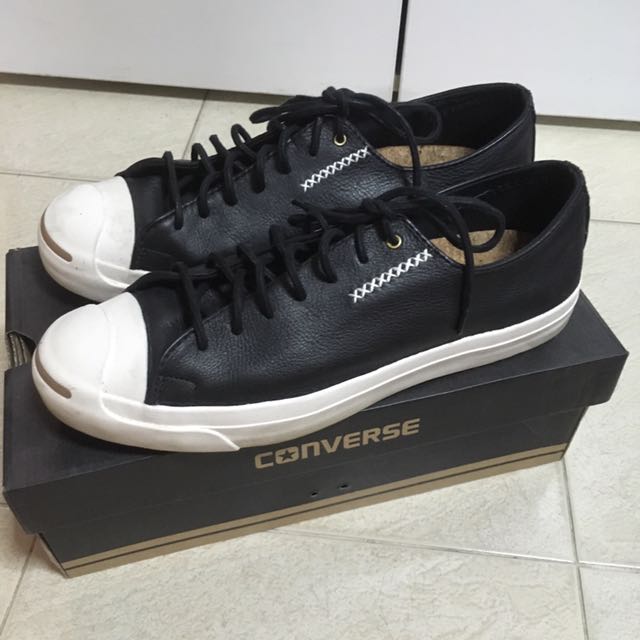 jack purcell black leather