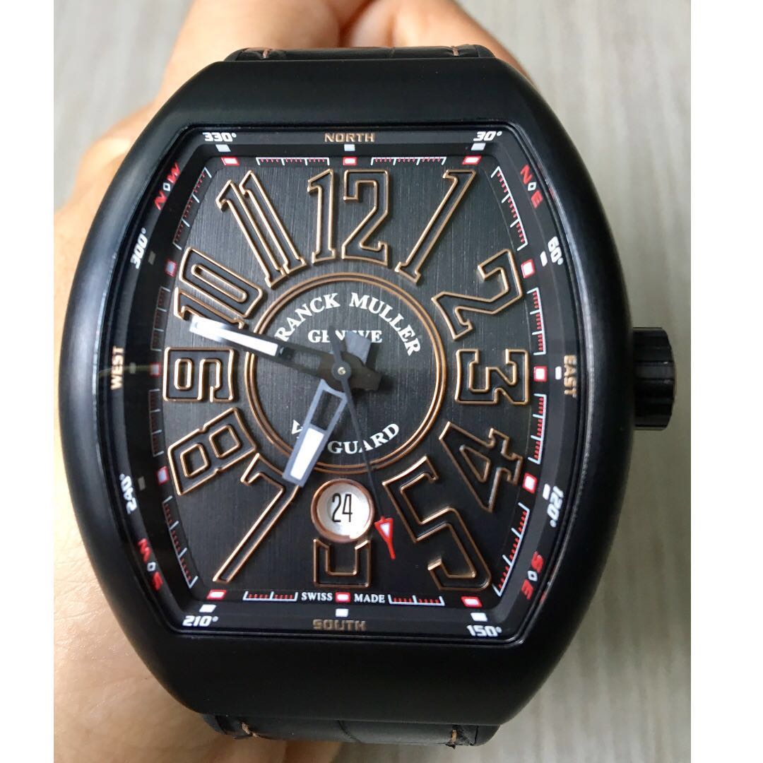 Franck muller vanguard black hotsell titanium