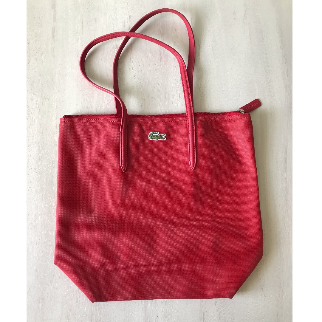 red lacoste bag