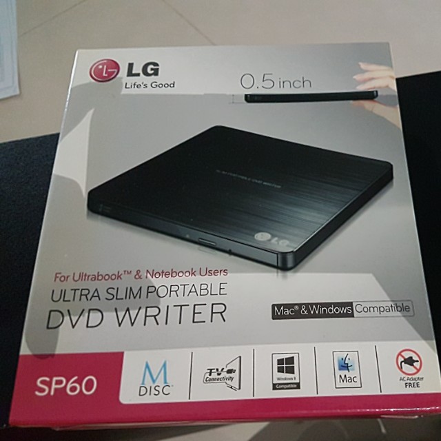 Lg Ultra Slim Portable Dvd Writer Sp60 Electronics Computer Parts Accessories On Carousell