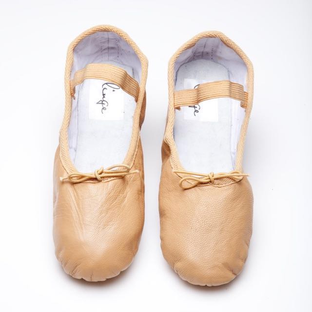 Linge Leather Ballet Slippers Flats In Caramel UK5 US7 EU38