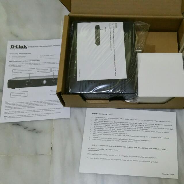 Modem (Category: Networking) located in Singapore. Submitted by msim007 (Listing ID 137002181, Image 2). Description: Brand new modem D-Link DCM 712 Voip..