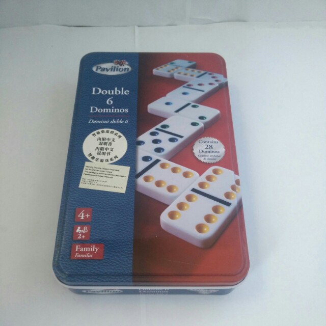 Mingxun Coffret cadeau 6 dominos 28 carreaux avec toupie dans une boîte