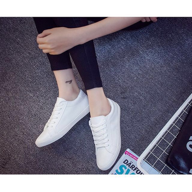 plain white sneakers for ladies