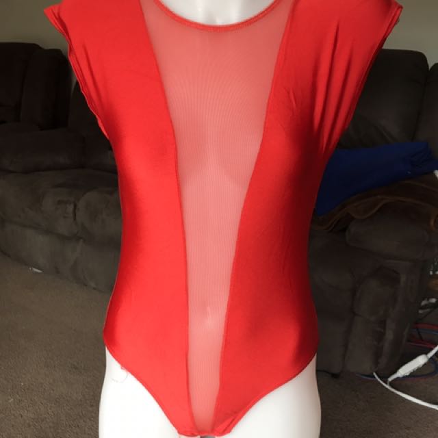 sheer leotard