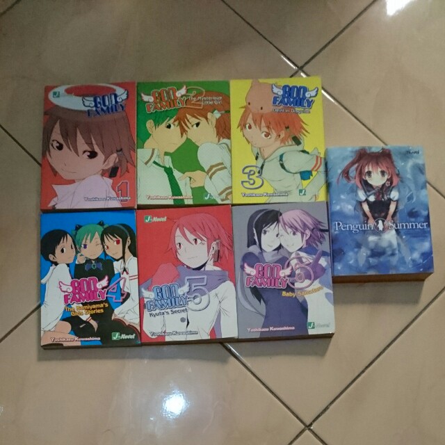 Wallpaper Complete Set Light Novel Jepang Kamisama Kazoku Penguin Summer For Android