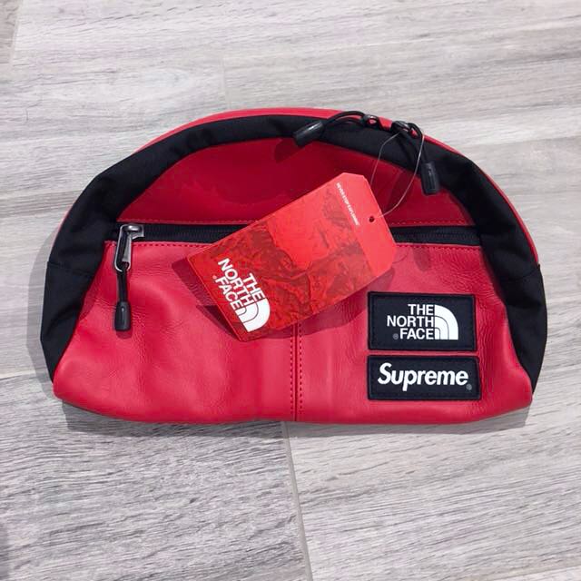 north face fanny pack red