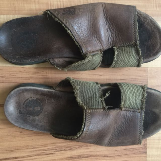 timberland leather slippers