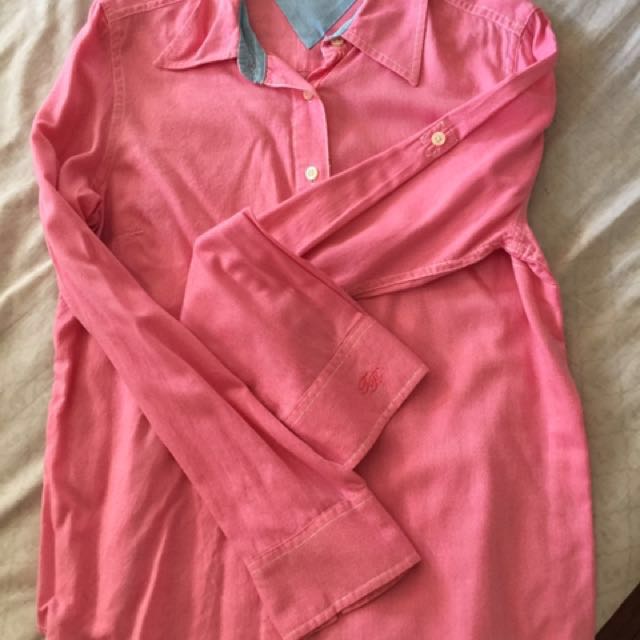 tommy hilfiger pink long sleeve