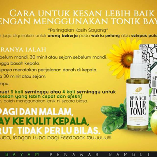 Tonik Bayam Health Beauty Hair Care On Carousell