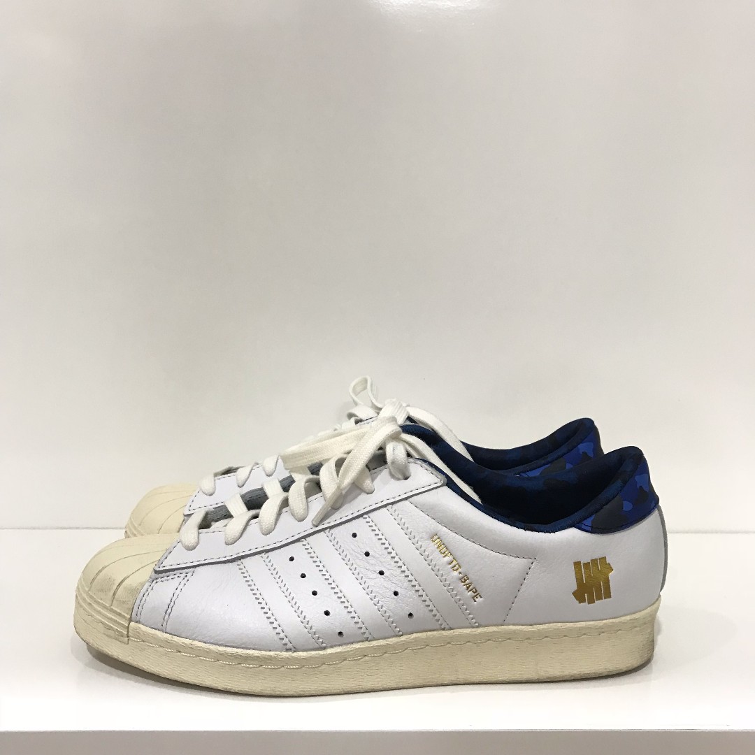 UK7.5 / US8 - BAPE x UNDFTD x Adidas Superstar 80s White Blue, Men's  Fashion, Footwear, Sneakers on Carousell