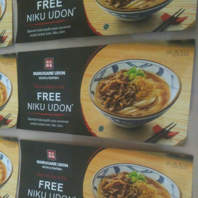 Voucher makan Marugame udon gift voucher