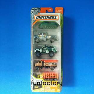 MISB Matchbox Jungle Mission 5 Vehicle Pack * RARE *