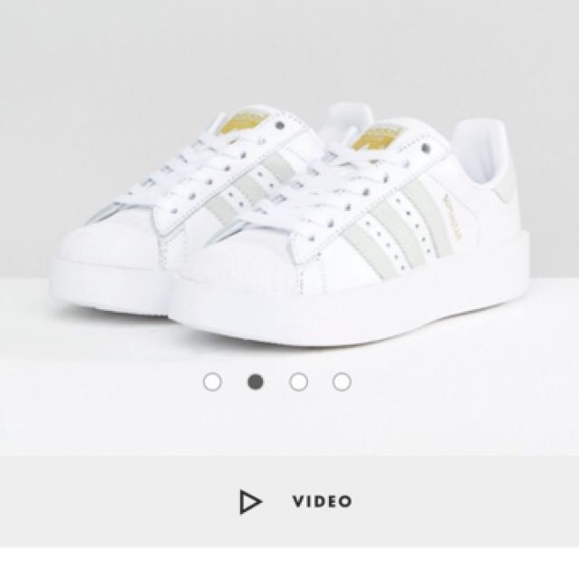 Adidas originals white and mint Superstar Bold Sole Trainer, Women's  Fashion, Shoes on Carousell