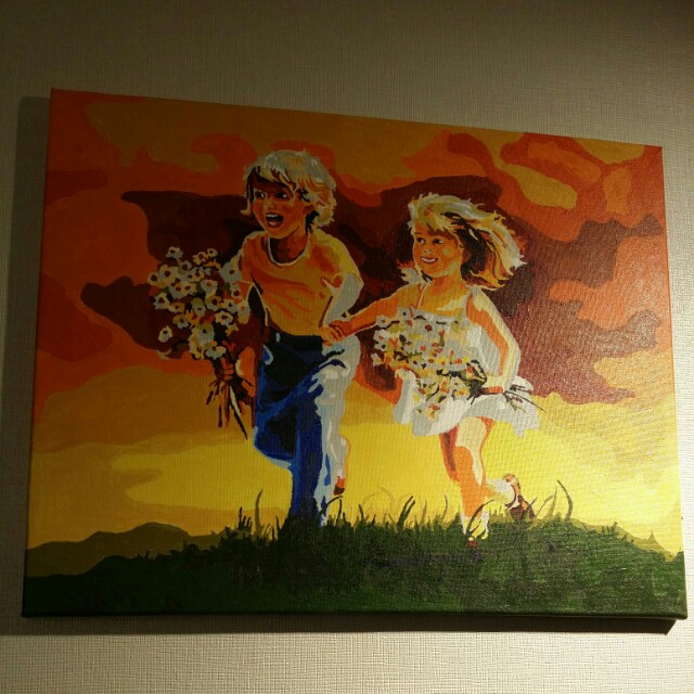 Boy And Girl Acrylic Painting Design Craft Others On Carousell