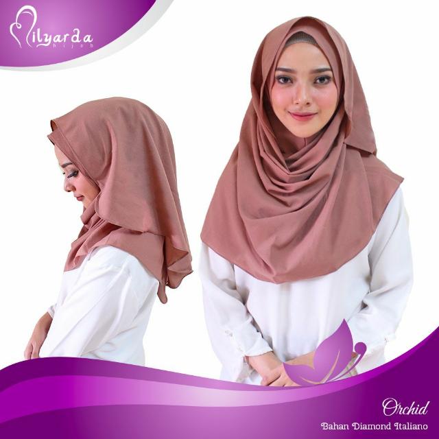 Hijab Instan Orchid Kerudung Syari Jilbab Fashion Muslim Olshop