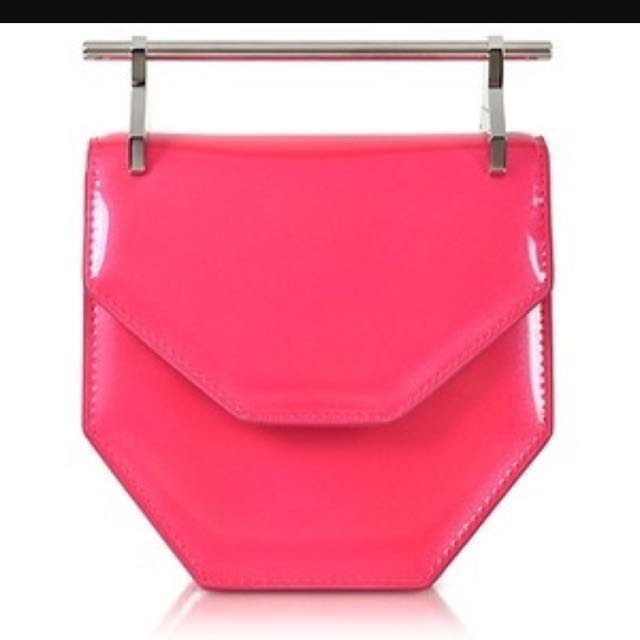 M2M alletier neon pink Mini Amor Fati Neon Pink leather strap bag Luxury Bags Wallets on Carousell