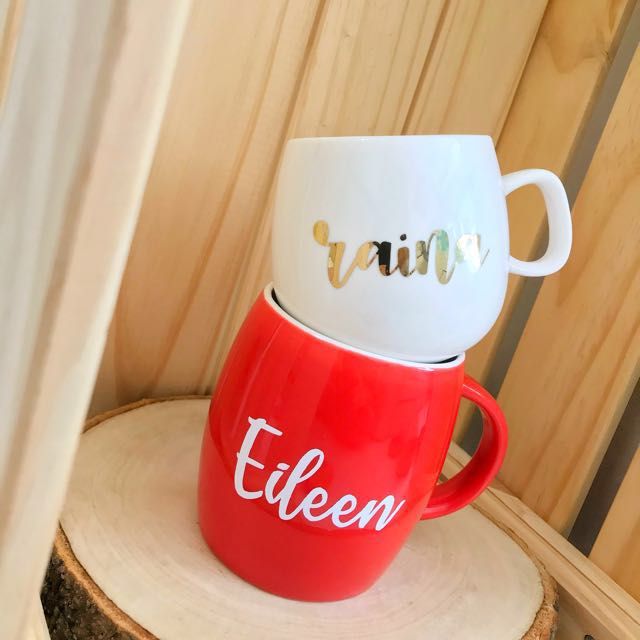 Personalized Red Mug W Lid Design Craft Others On Carousell