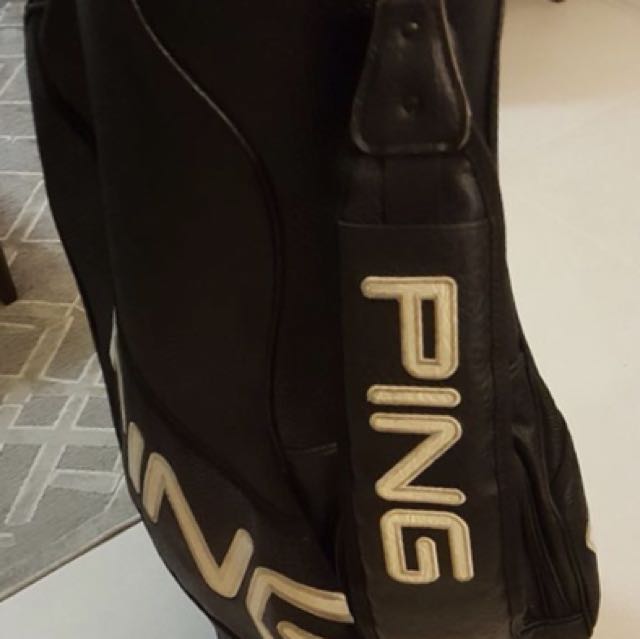 Golf Bag. 90's Vintage / Retro Black Ping Tour Staff ProStyle Golf