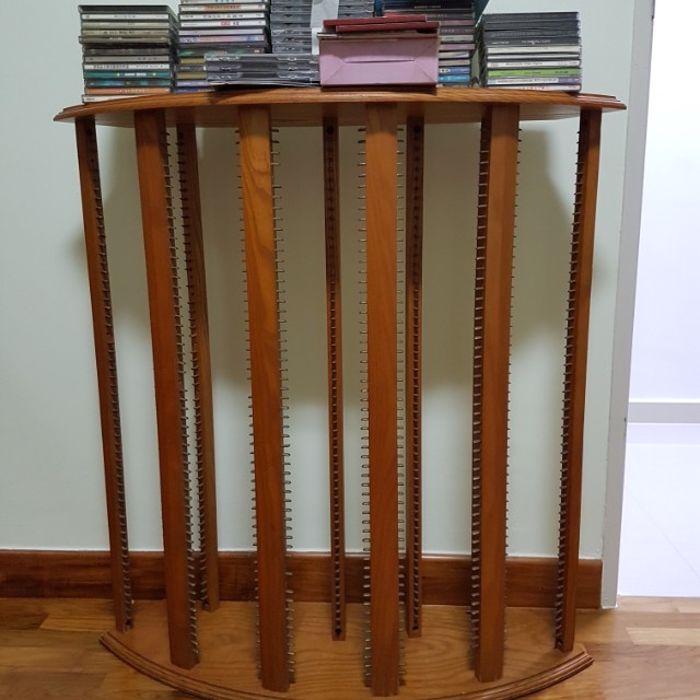 Wooden CD rack, Furniture & Home Living, Furniture, Shelves, Cabinets ...