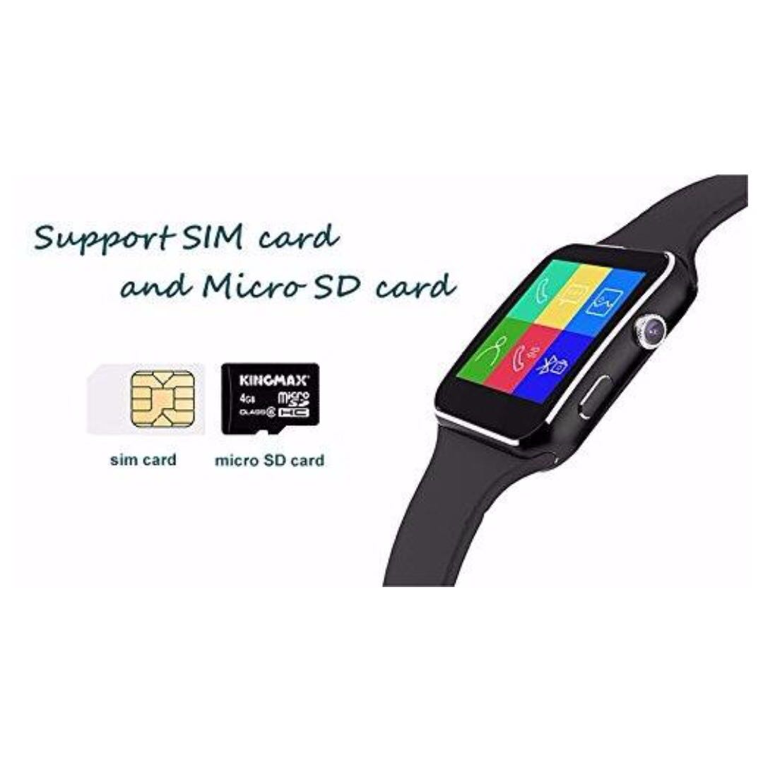 sim Whatsapp wechat Bluetooth Curved Smart Watch For Android Samsung iPhone with Camera X6