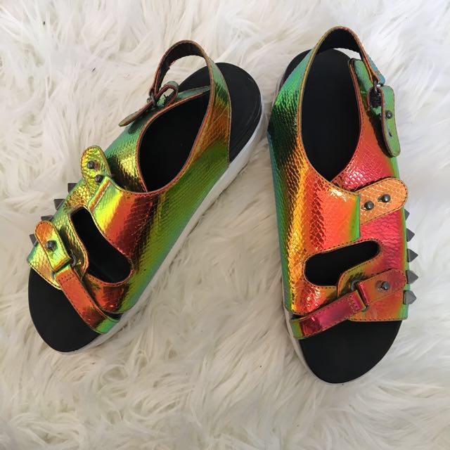 colourful platform shoes