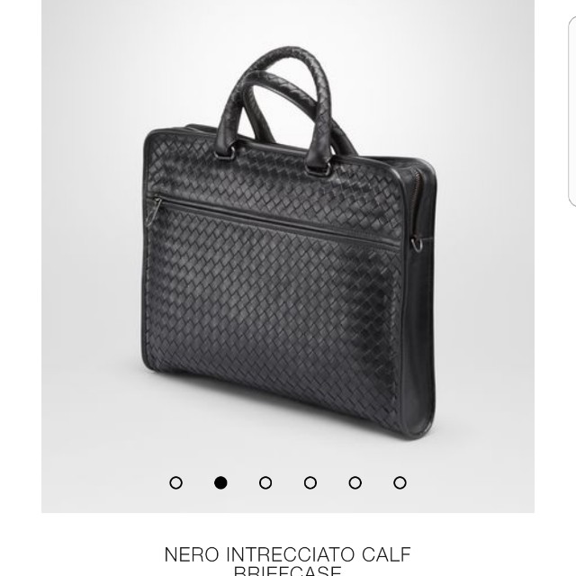 LARGE INTRECCIATO 40 BRIEFCASE IN MUD MIX TRAVERTINE CALFSKIN